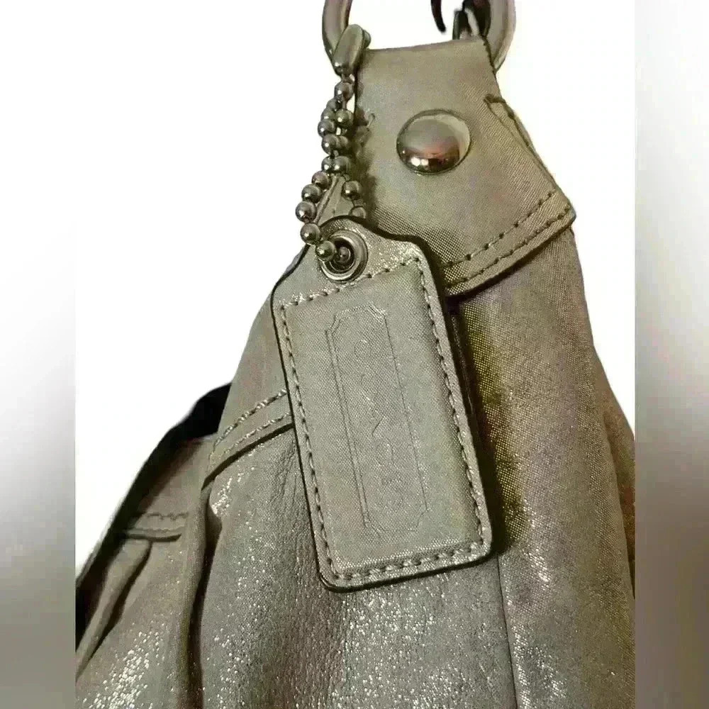 Coach Champagne Silver Sparkle Hobo - Picture 6 of 13